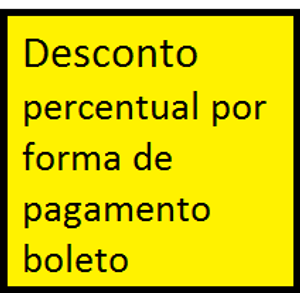 Produto com desconto percentual por forma de pagamento